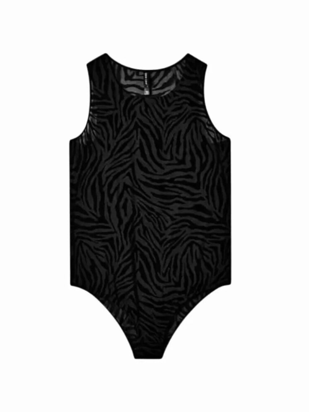 Torrid Flocked Mesh Zebra Bodysuit - Picture 2 of 11